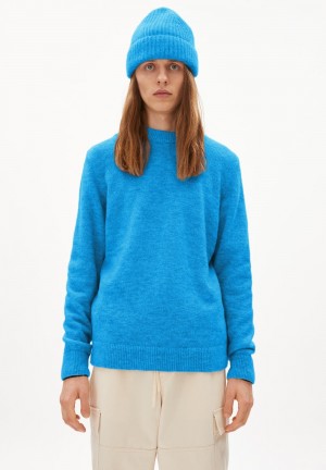 ARMEDANGELS ULDAA PREMIUM Sweater Regular Fit made of Alpaca Wool Mix Turqoise | 7426DWBJU