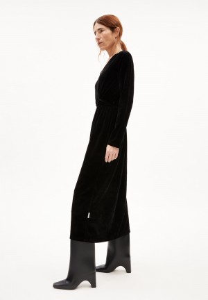 ARMEDANGELS VERLAAR Jersey Dress Regular Fit Schwarz | 5231WJHVK