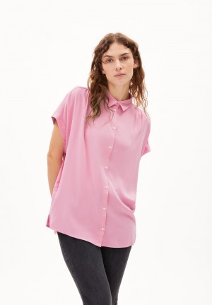 ARMEDANGELS ZONYAA Blouse Relaxed Fit made of LENZING™ ECOVERO™ Viscose Rosa | 2897RCQXM