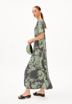 ARMEDANGELS ZURAA BLOMMAA Jersey Dress Slim Fit made of Organic Cotton Mix Hell | 4608KYIPV