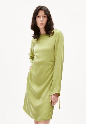 ARMEDANGELS ZYLAA Woven Dress Regular Fit made of TENCEL™ Lyocell Mix New Moss | 7408QTOYP